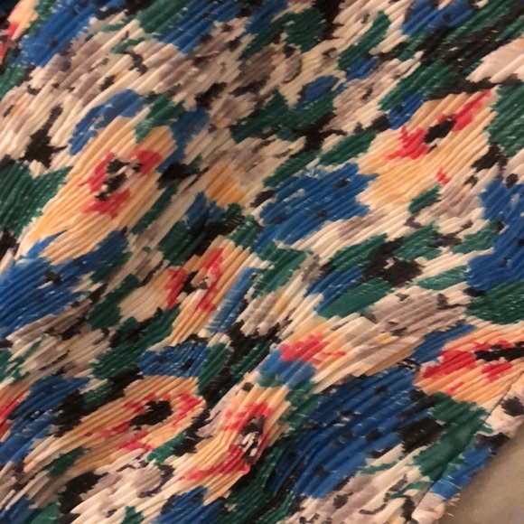 Ganni Floral Pleated Georgette Dress EUC - Picture 7 of 9